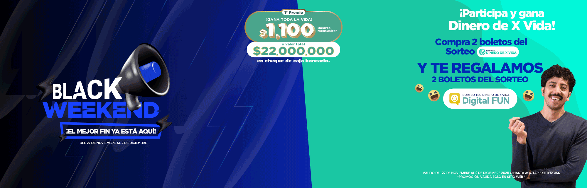 ¡Gana en toda vida dinero mensual o el equivalente en un solo pago!